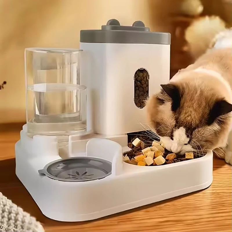Large Capacity Integrated Pet Feeder & Water Dispenser – All-in-One Station