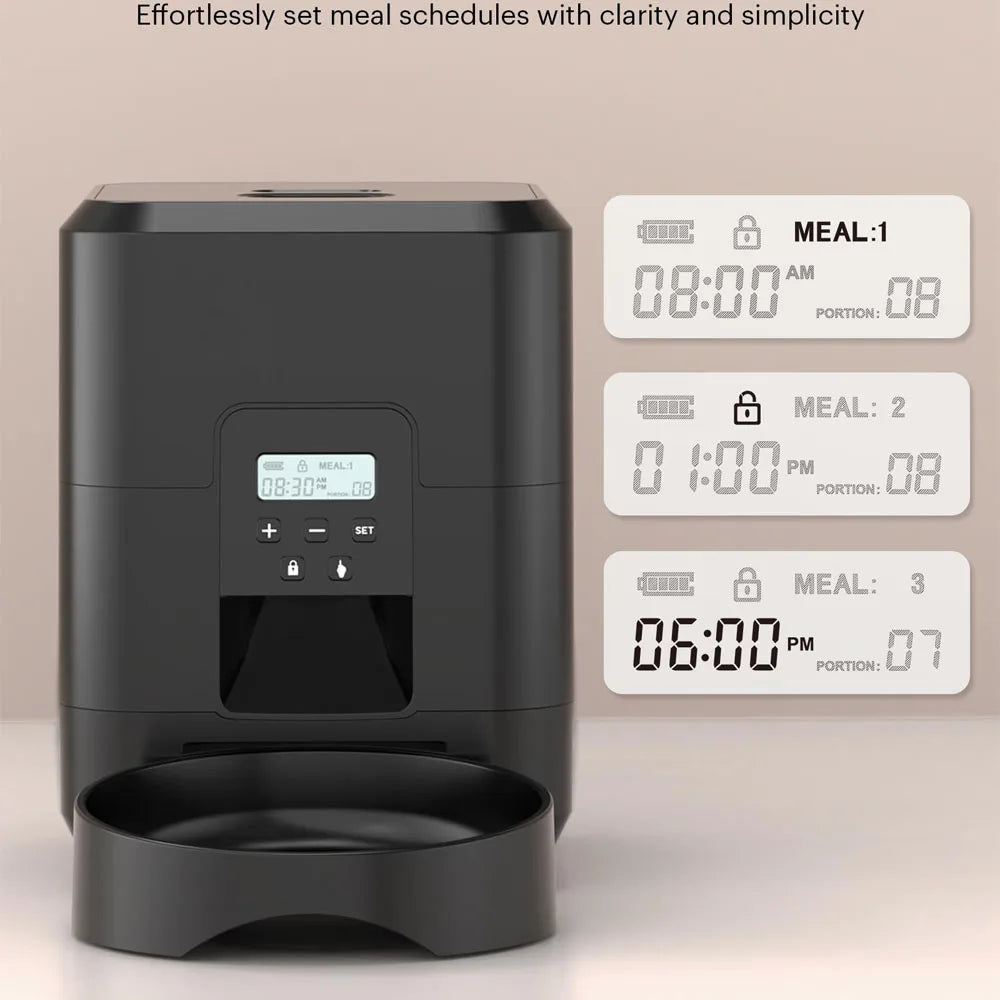 Smart Timed Quantitative Pet Feeder – Auto Cat & Dog Food Dispenser