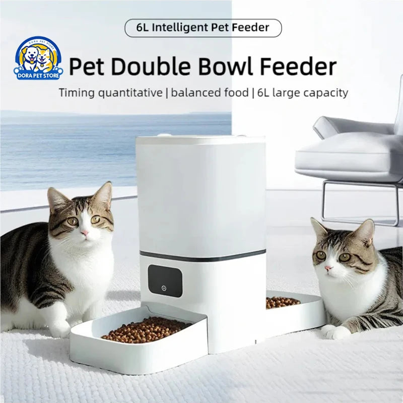 6L Smart Pet Feeder with HD Camera & Two-Way Audio