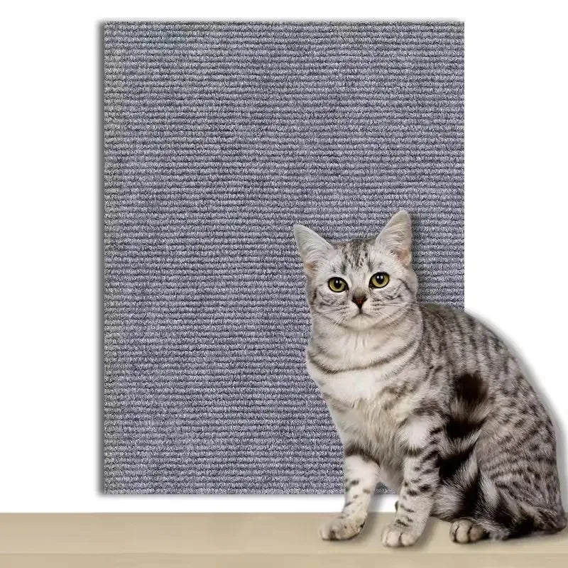 Cat Scratcher Sofa Protector – Self-Adhesive Trimmable Carpet Scratch Mat (7 Colors)