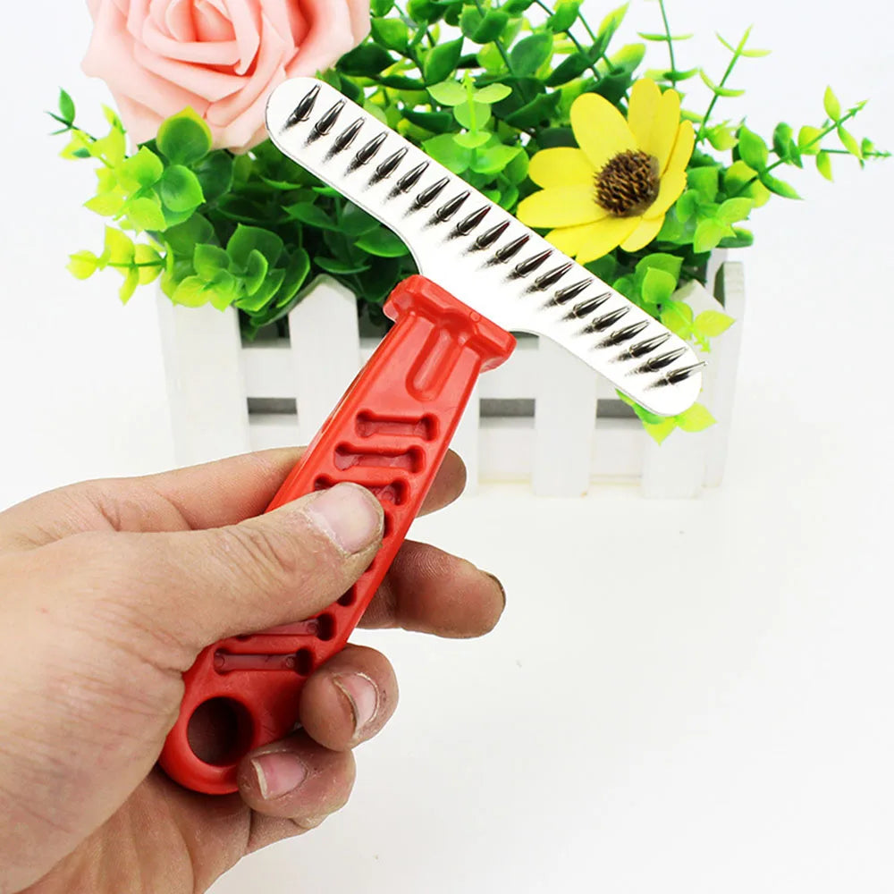 Double Row Pin Undercoat Rake – Deshedding Brush for Dogs & Cats