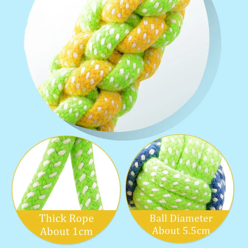 Interactive Cotton Rope Dog Toy – Chew & Dental Care
