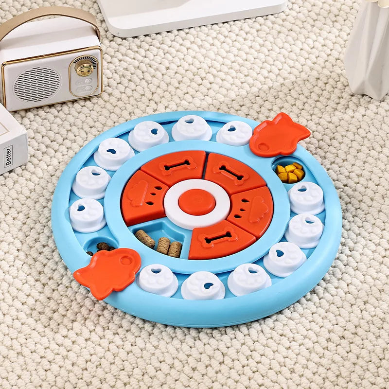 Cat Scratch Pad & Slow Feeder Puzzle Tray – 2-in-1 Play & Feed Station