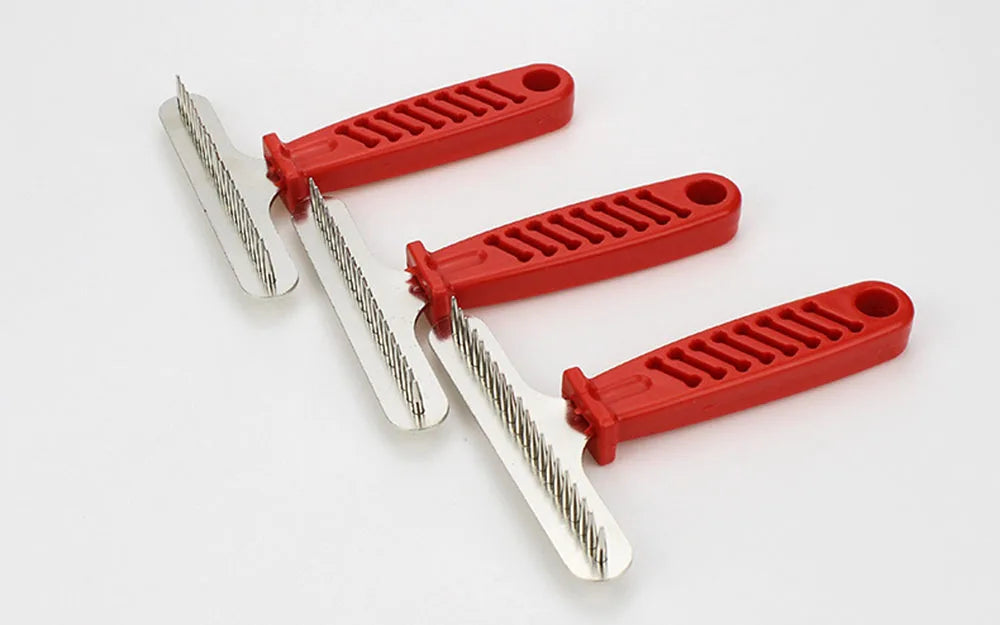 Double Row Pin Undercoat Rake – Deshedding Brush for Dogs & Cats