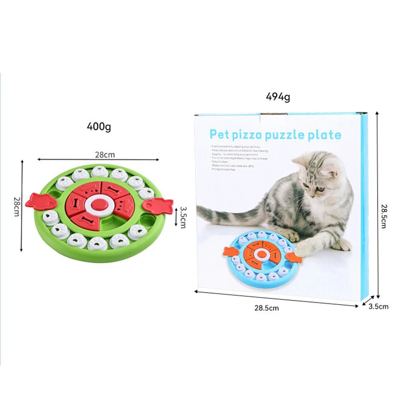 Cat Scratch Pad & Slow Feeder Puzzle Tray – 2-in-1 Play & Feed Station