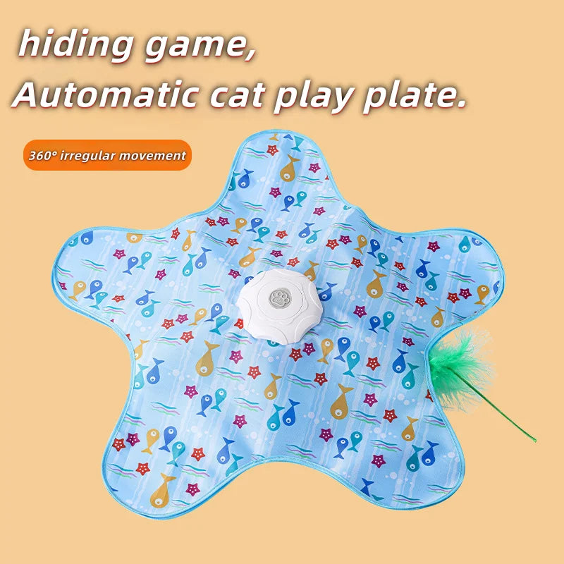 Electric cat turntable pet toy self-stimulating and relieving boredom automatic intelligent cat funny stick sports consumption