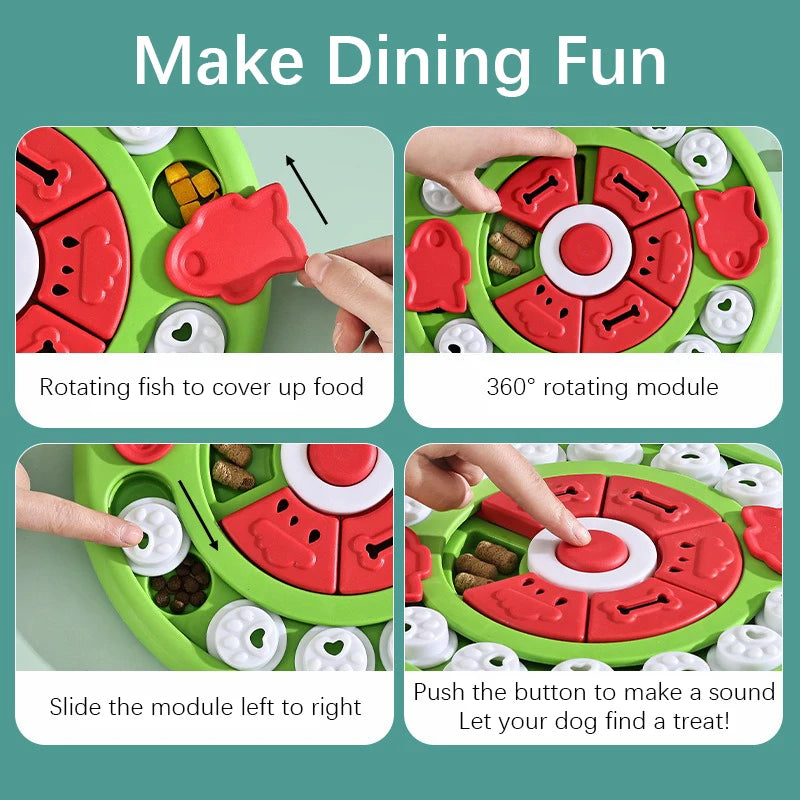 Cat Scratch Pad & Slow Feeder Puzzle Tray – 2-in-1 Play & Feed Station