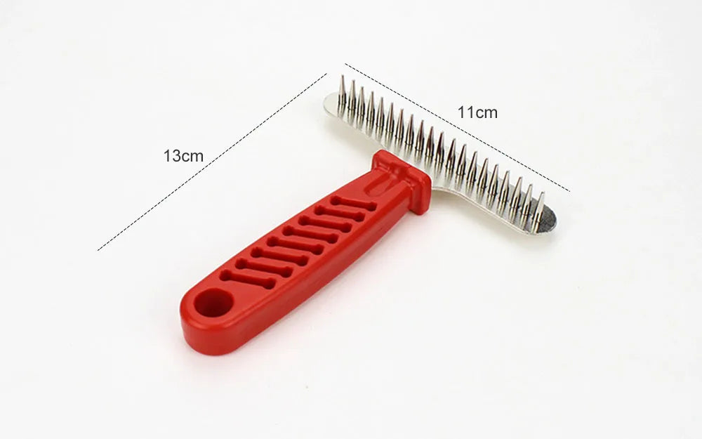 Double Row Pin Undercoat Rake – Deshedding Brush for Dogs & Cats