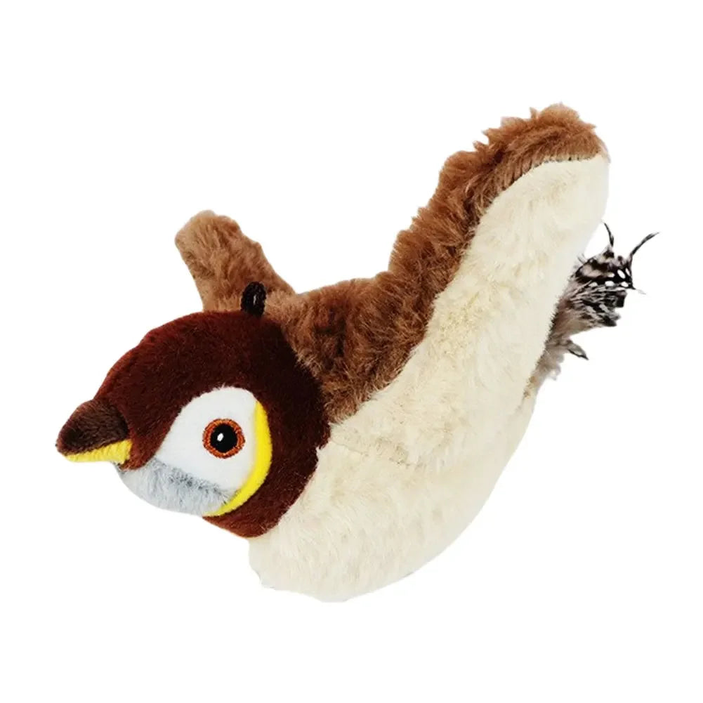 Remote Control Cat Toy Interactive Electric Fluttering Sparrow Realistic Bird Movements Engaging Pet Play Accessory