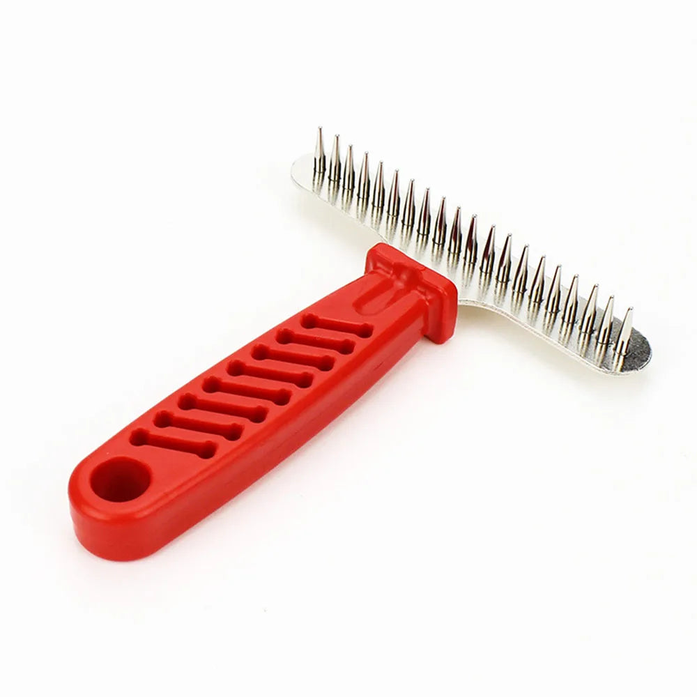 Double Row Pin Undercoat Rake – Deshedding Brush for Dogs & Cats