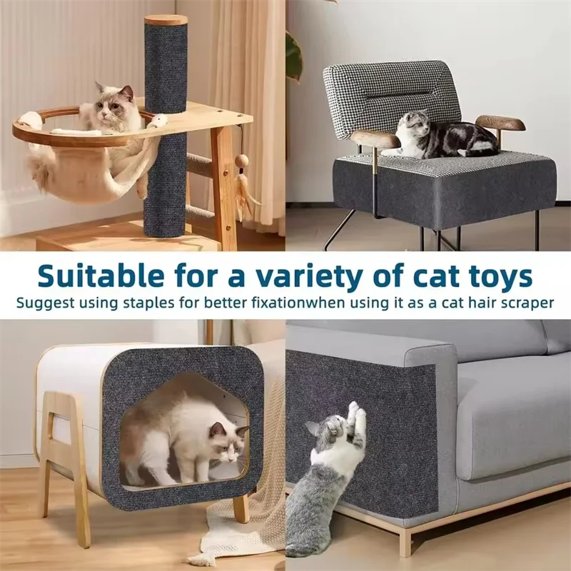 Cat Scratcher Sofa Protector – Self-Adhesive Trimmable Carpet Scratch Mat (7 Colors)