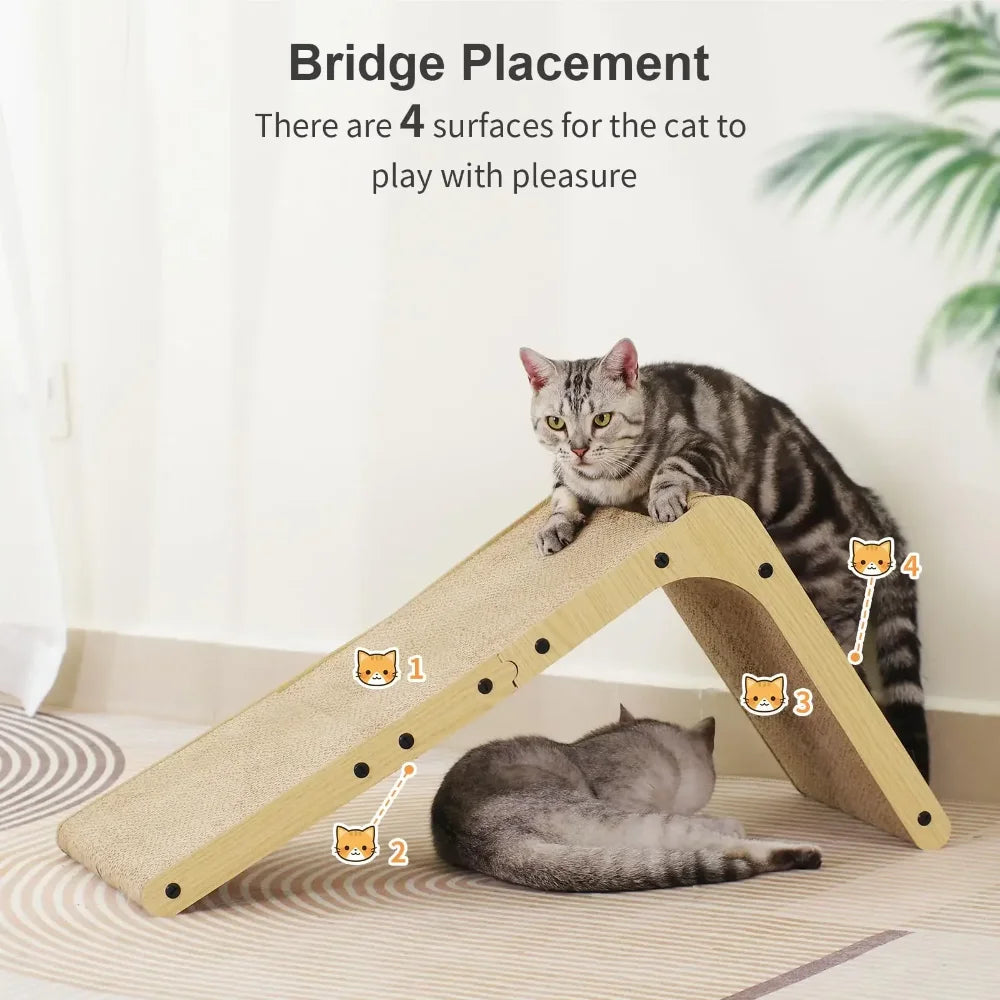 L-Shape Cat Scratching Post – Large Cardboard Scratcher & Furniture Protector