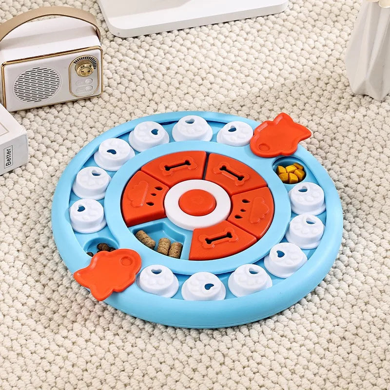 Cat Scratch Pad & Slow Feeder Puzzle Tray – 2-in-1 Play & Feed Station
