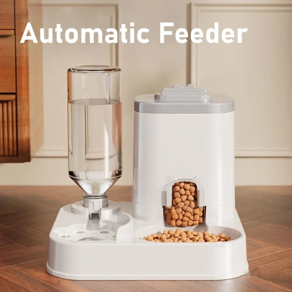 Large Capacity Automatic Pet Feeder & Water Dispenser – Cats & Dogs