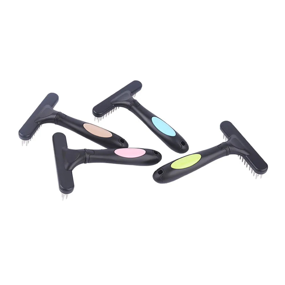Double Row Pin Undercoat Rake – Deshedding Brush for Dogs & Cats
