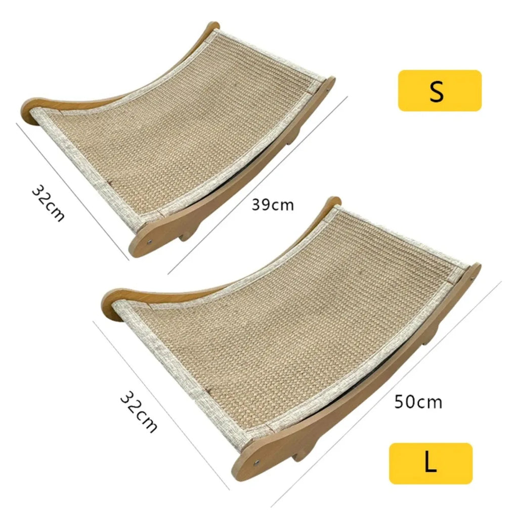 Wooden Cat Scratching Pad & Sleeping Bed – Detachable Wear-Resistant Scratcher