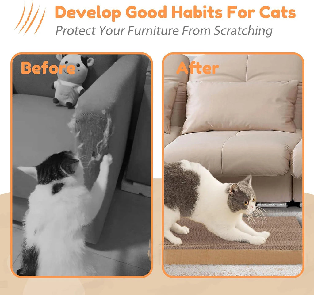 Cardboard Cat Scratching Pad & Bed Combo – Non-Shedding All-Season Pet Bed