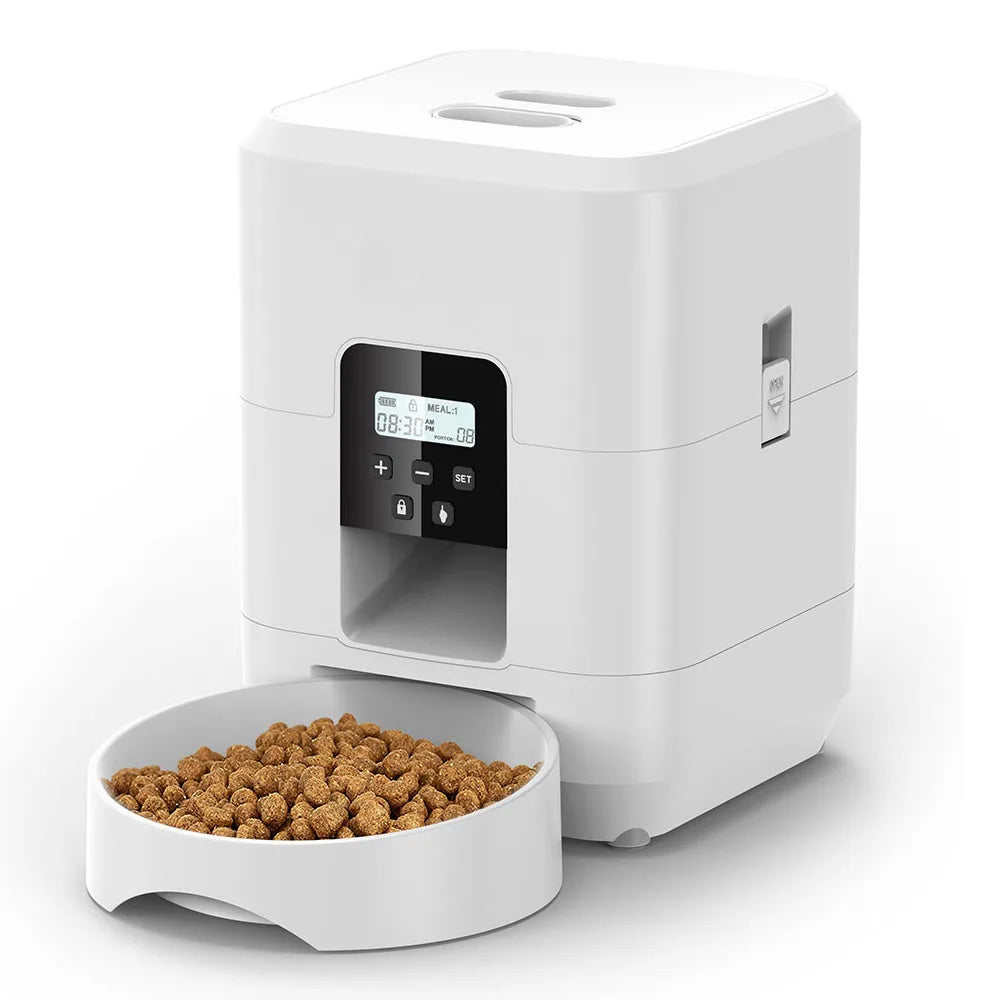 Smart Timed Quantitative Pet Feeder – Auto Cat & Dog Food Dispenser