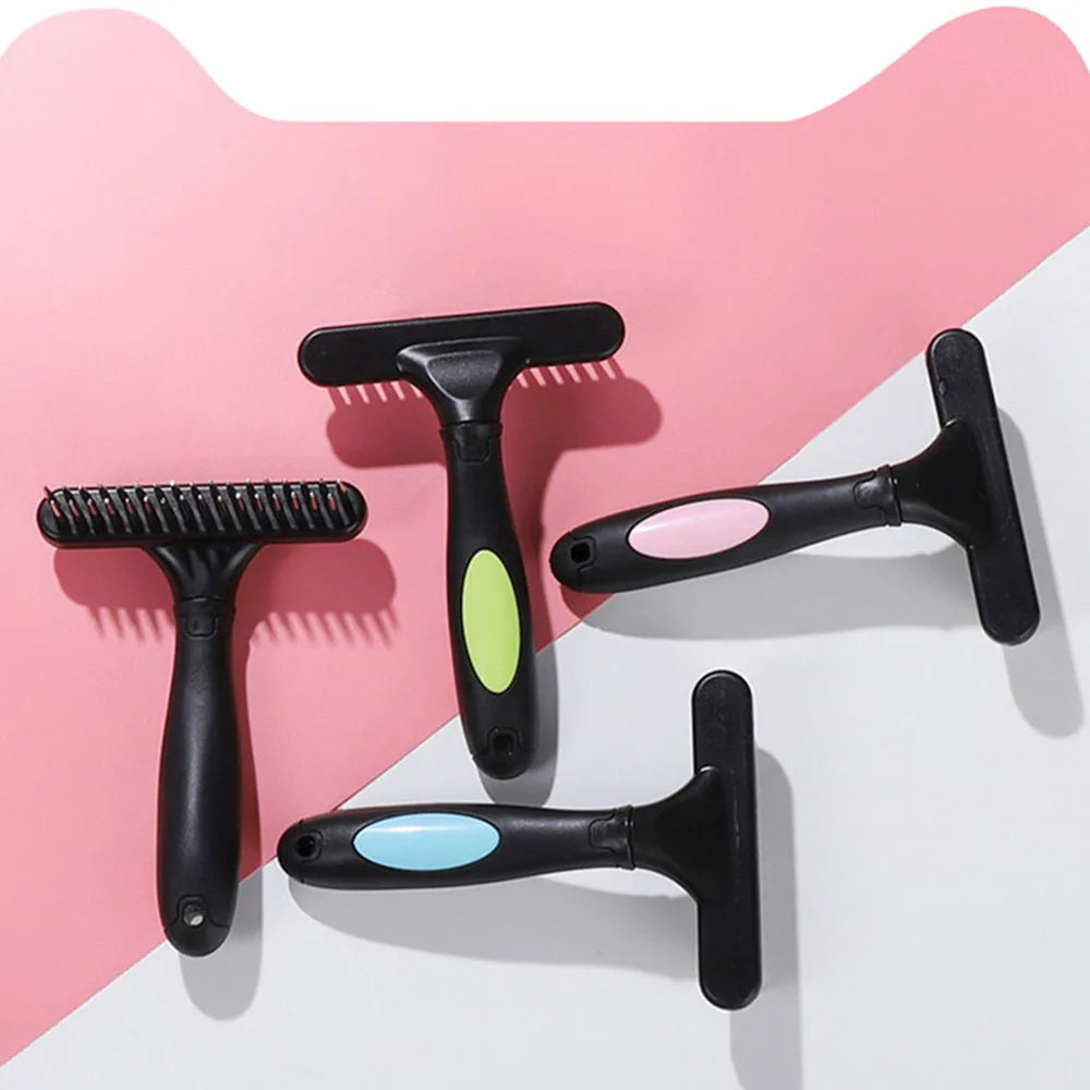 Double Row Pin Undercoat Rake – Deshedding Brush for Dogs & Cats