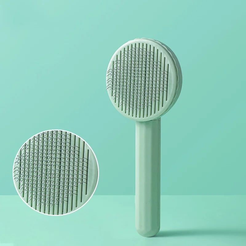 Self-Cleaning Pet Grooming & Massage Comb