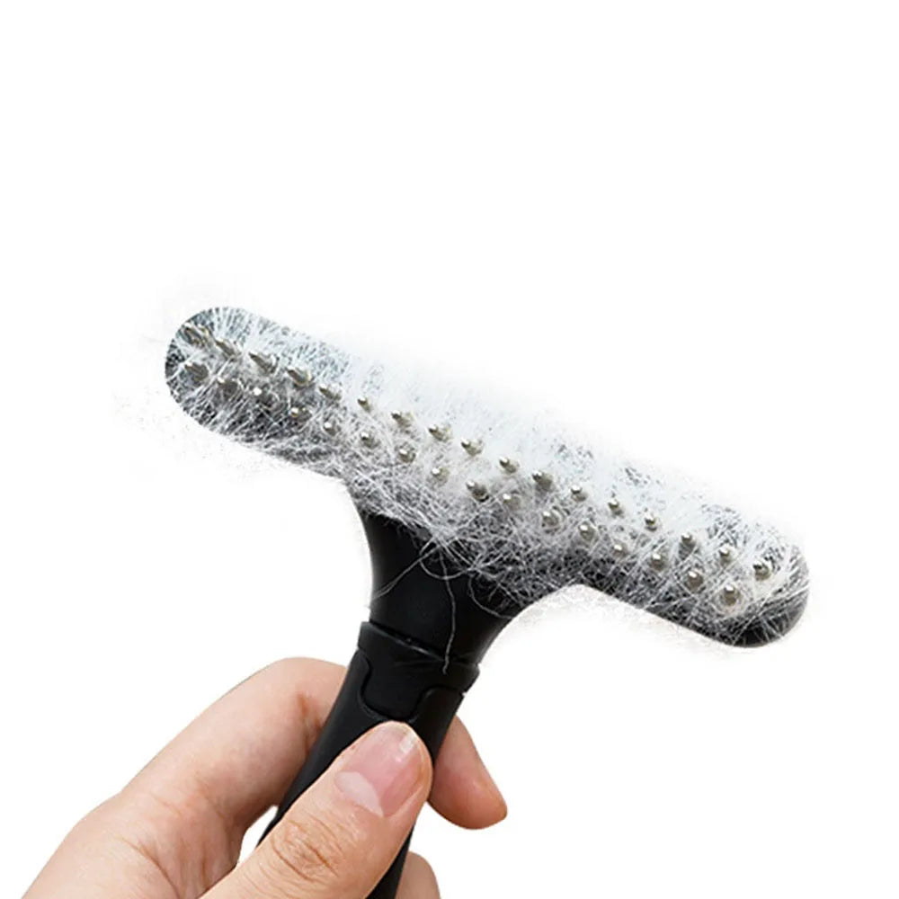 Double Row Pin Undercoat Rake – Deshedding Brush for Dogs & Cats