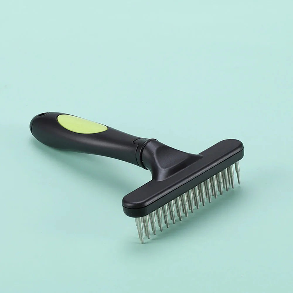 Double Row Pin Undercoat Rake – Deshedding Brush for Dogs & Cats