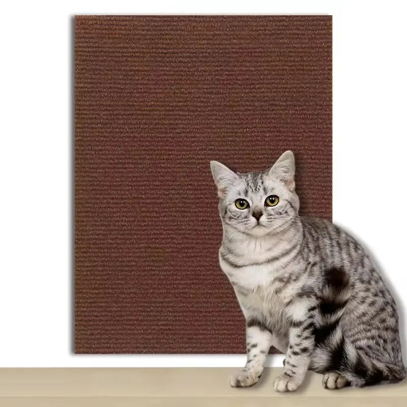 Cat Scratcher Sofa Protector – Self-Adhesive Trimmable Carpet Scratch Mat (7 Colors)