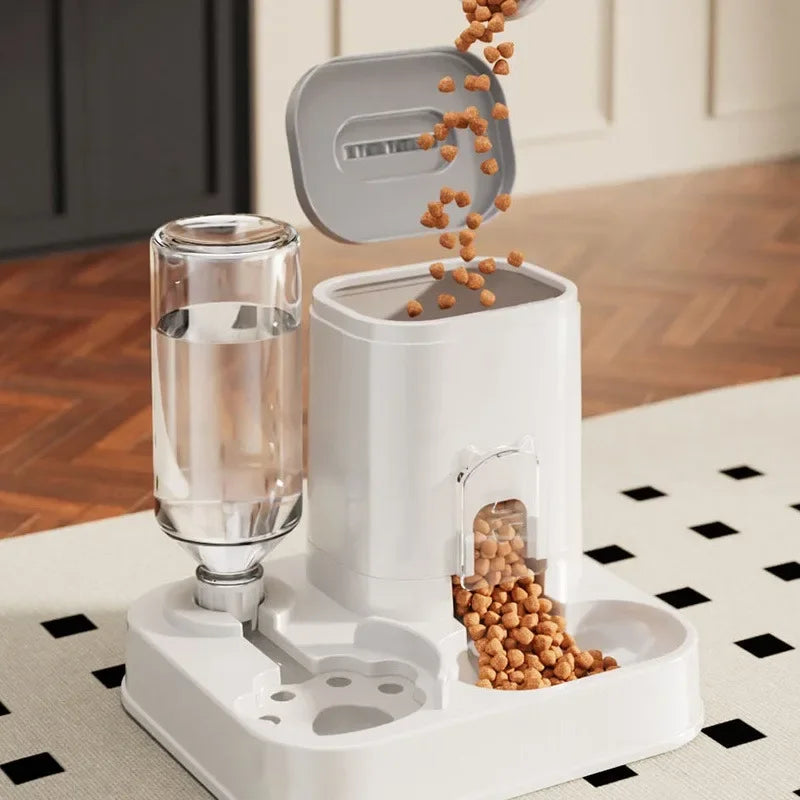 Large Capacity Automatic Pet Feeder & Water Dispenser – Cats & Dogs