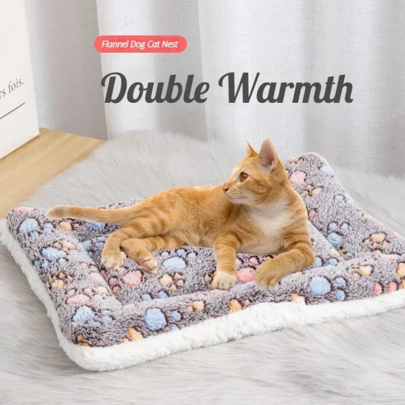 Double-sided Plush Pet Mat – Warm Sleeping Pad for Cats & Dogs