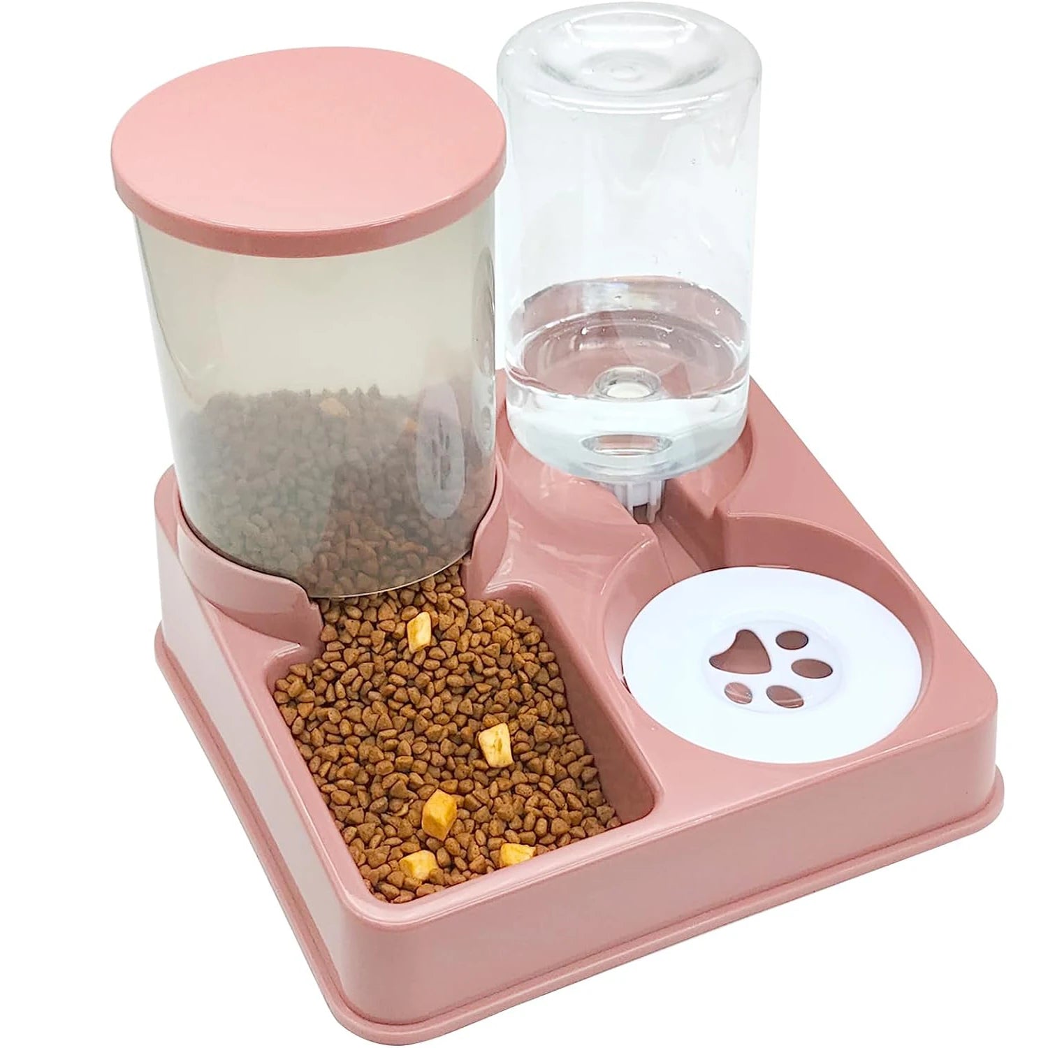 2-in-1 Automatic Pet Food & Water Feeder Set – Tilted Gravity Dispenser