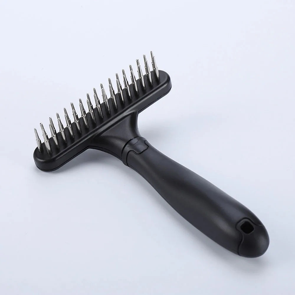 Double Row Pin Undercoat Rake – Deshedding Brush for Dogs & Cats