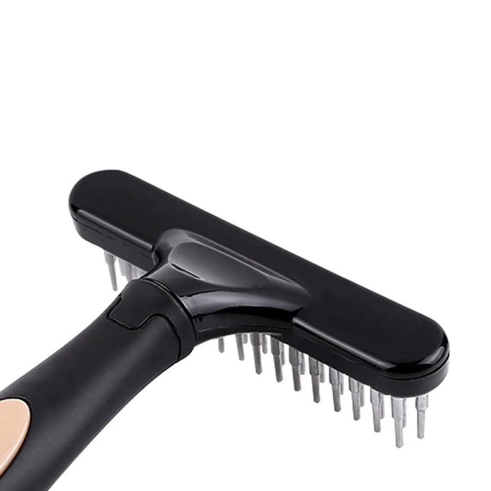 Double Row Pin Undercoat Rake – Deshedding Brush for Dogs & Cats