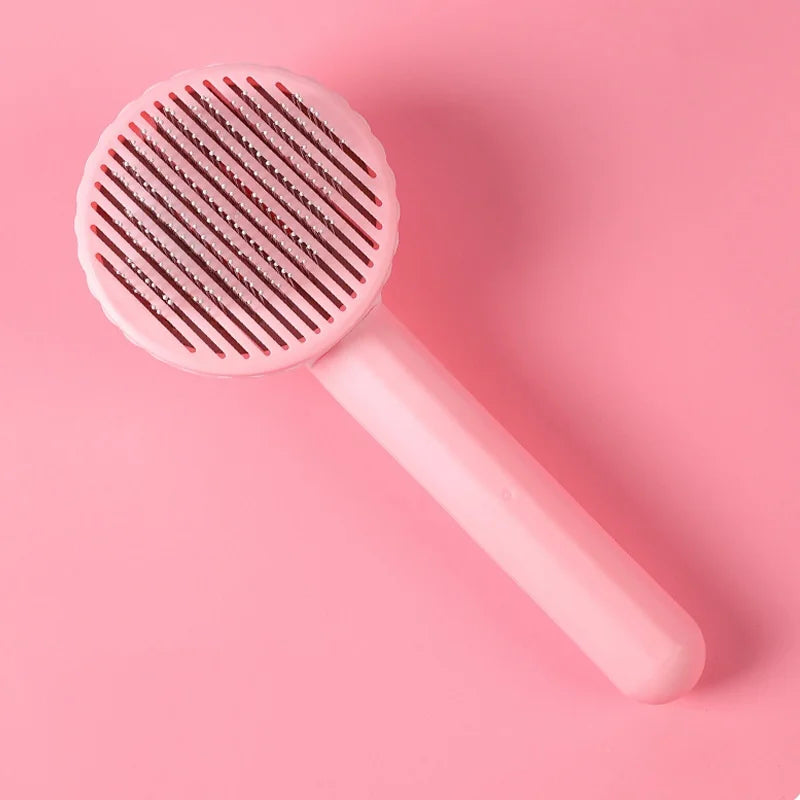 Self-Cleaning Pet Grooming & Massage Comb