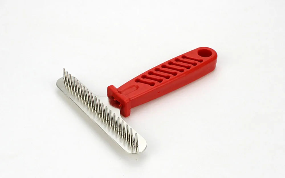Double Row Pin Undercoat Rake – Deshedding Brush for Dogs & Cats