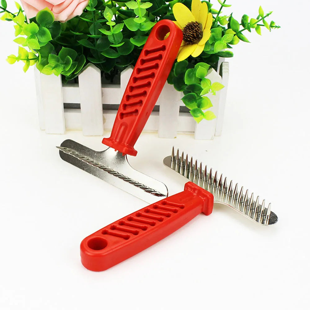 Double Row Pin Undercoat Rake – Deshedding Brush for Dogs & Cats