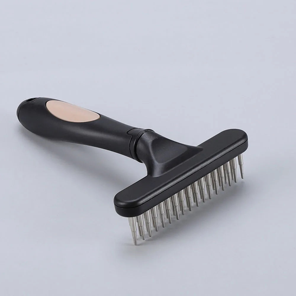 Double Row Pin Undercoat Rake – Deshedding Brush for Dogs & Cats