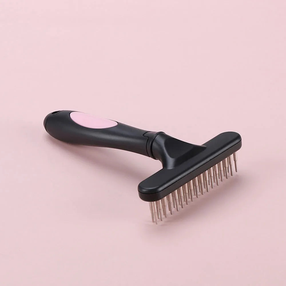 Double Row Pin Undercoat Rake – Deshedding Brush for Dogs & Cats