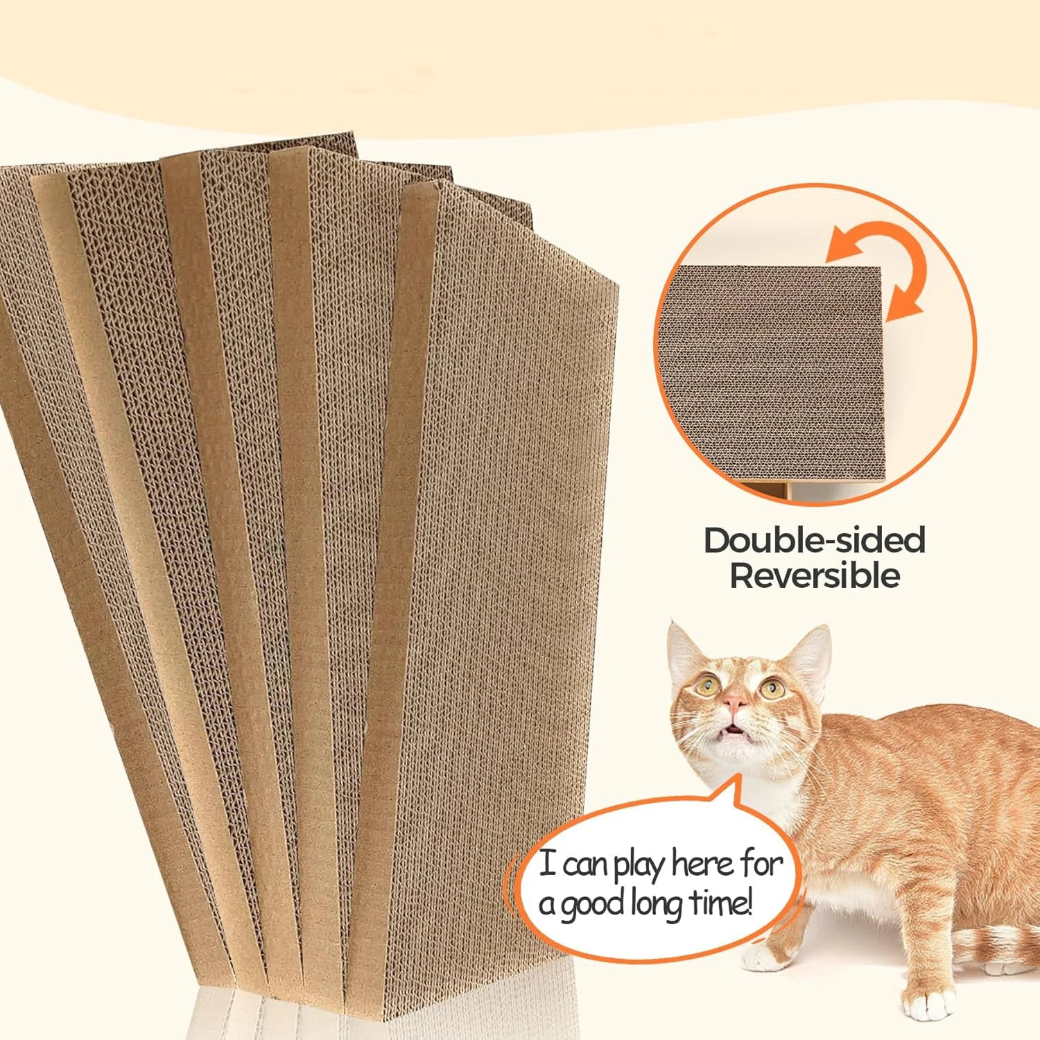 Cardboard Cat Scratching Pad & Bed Combo – Non-Shedding All-Season Pet Bed