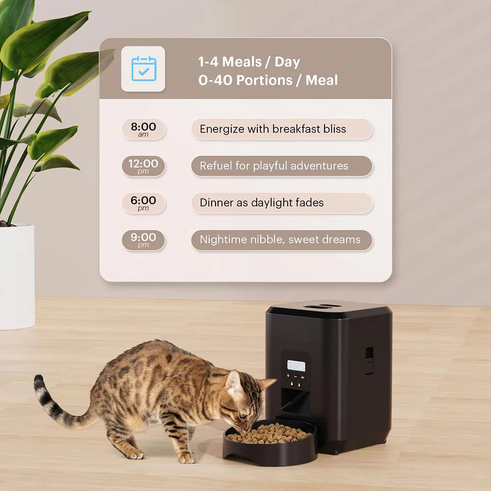 Smart Timed Quantitative Pet Feeder – Auto Cat & Dog Food Dispenser