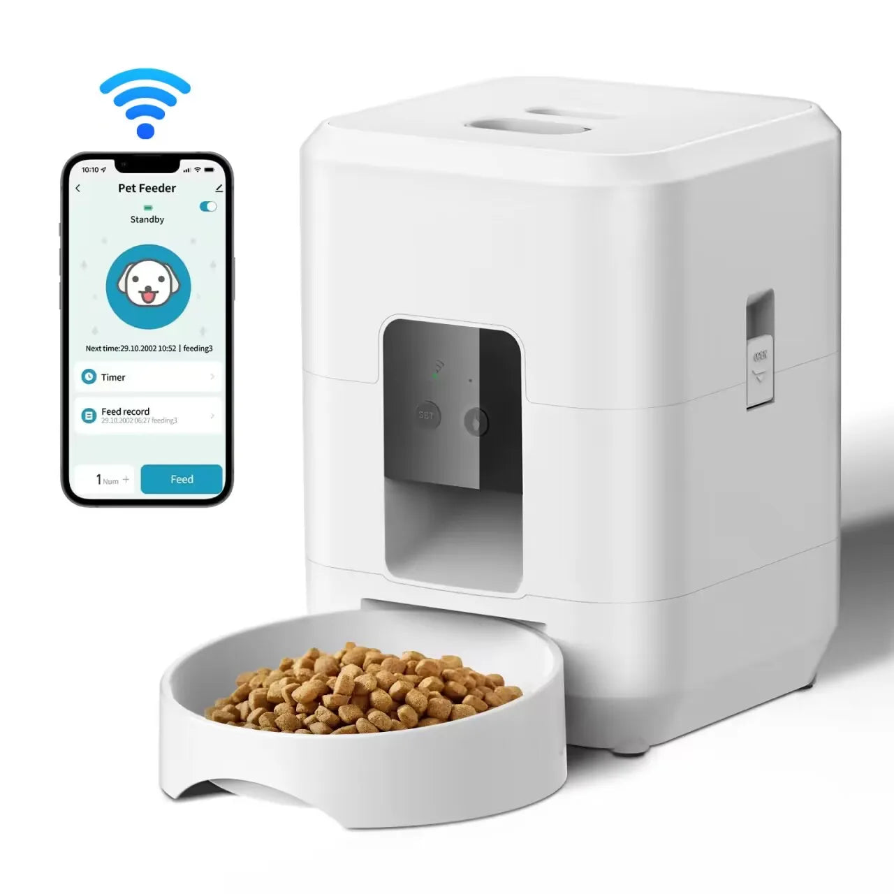 Smart Timed Quantitative Pet Feeder – Auto Cat & Dog Food Dispenser