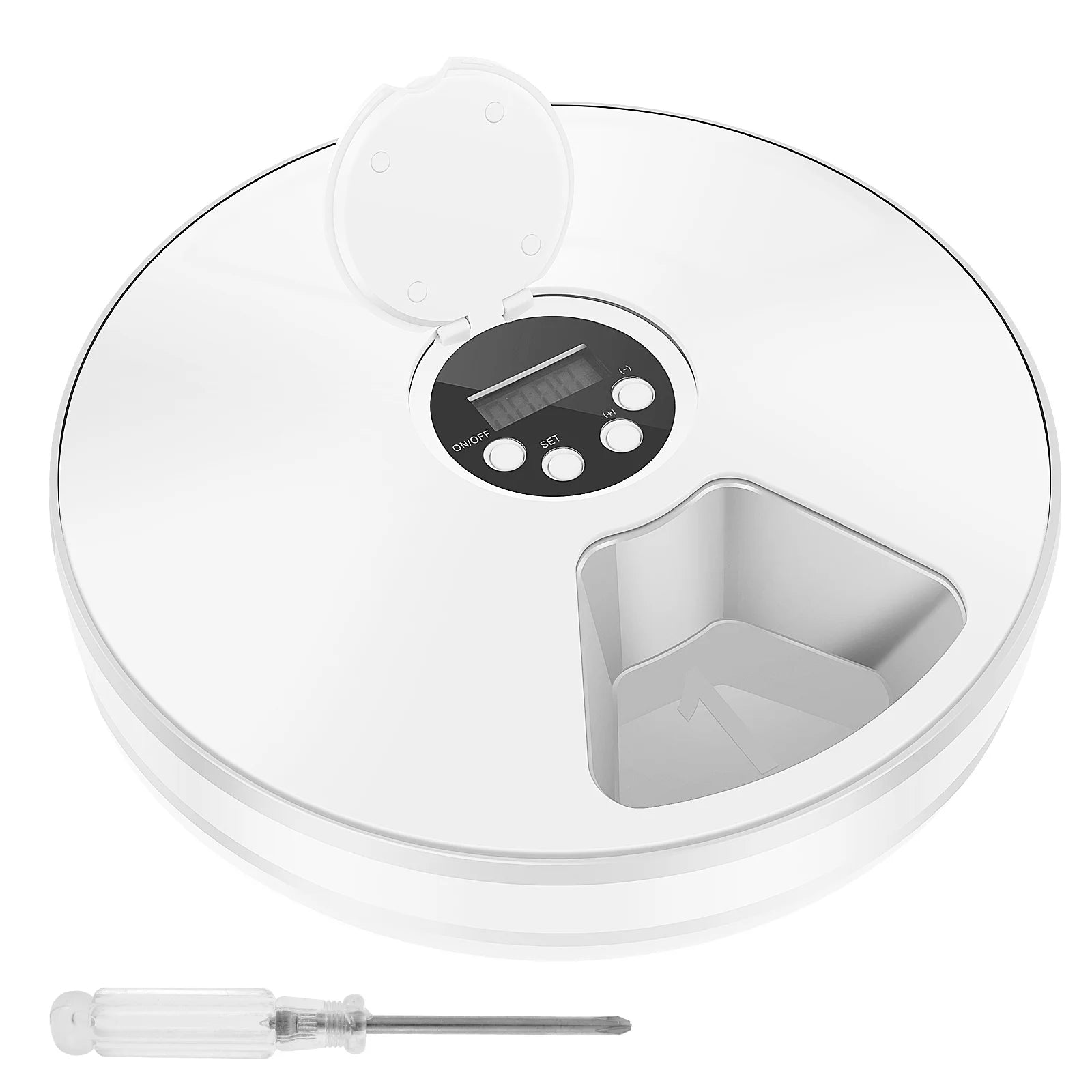 6-Meal Timed Pet Feeder – Dry & Wet Food Dispenser with Timer