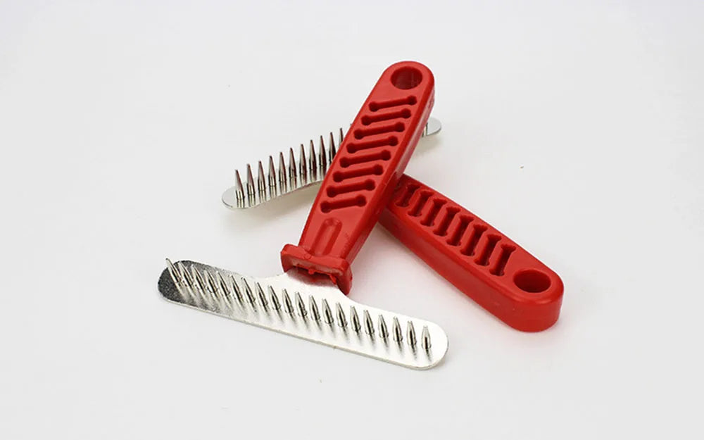 Double Row Pin Undercoat Rake – Deshedding Brush for Dogs & Cats