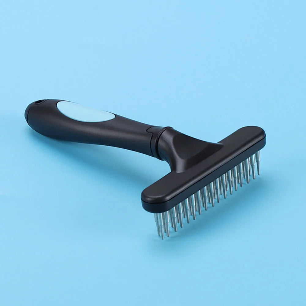 Double Row Pin Undercoat Rake – Deshedding Brush for Dogs & Cats