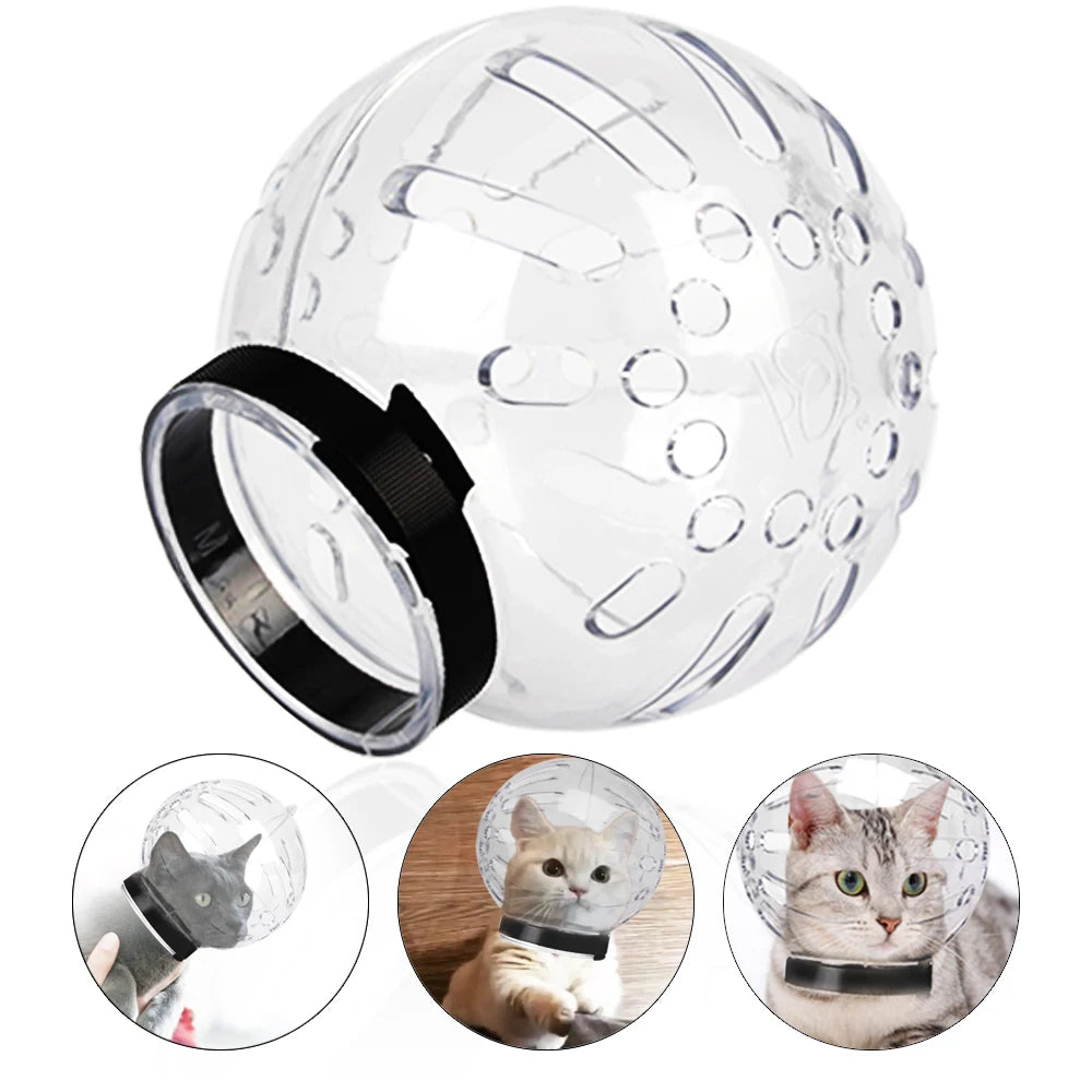 Breathable Cat Grooming Muzzle & Space Hood
