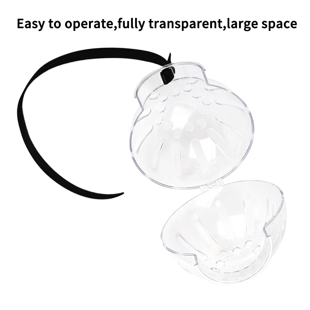Breathable Cat Grooming Muzzle & Space Hood