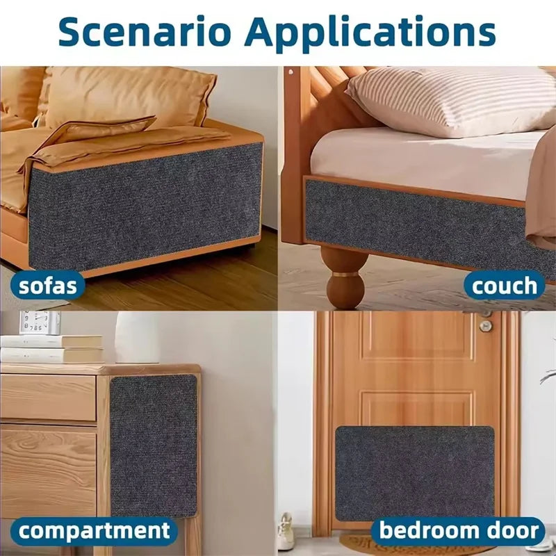 Cat Scratcher Sofa Protector – Self-Adhesive Trimmable Carpet Scratch Mat (7 Colors)