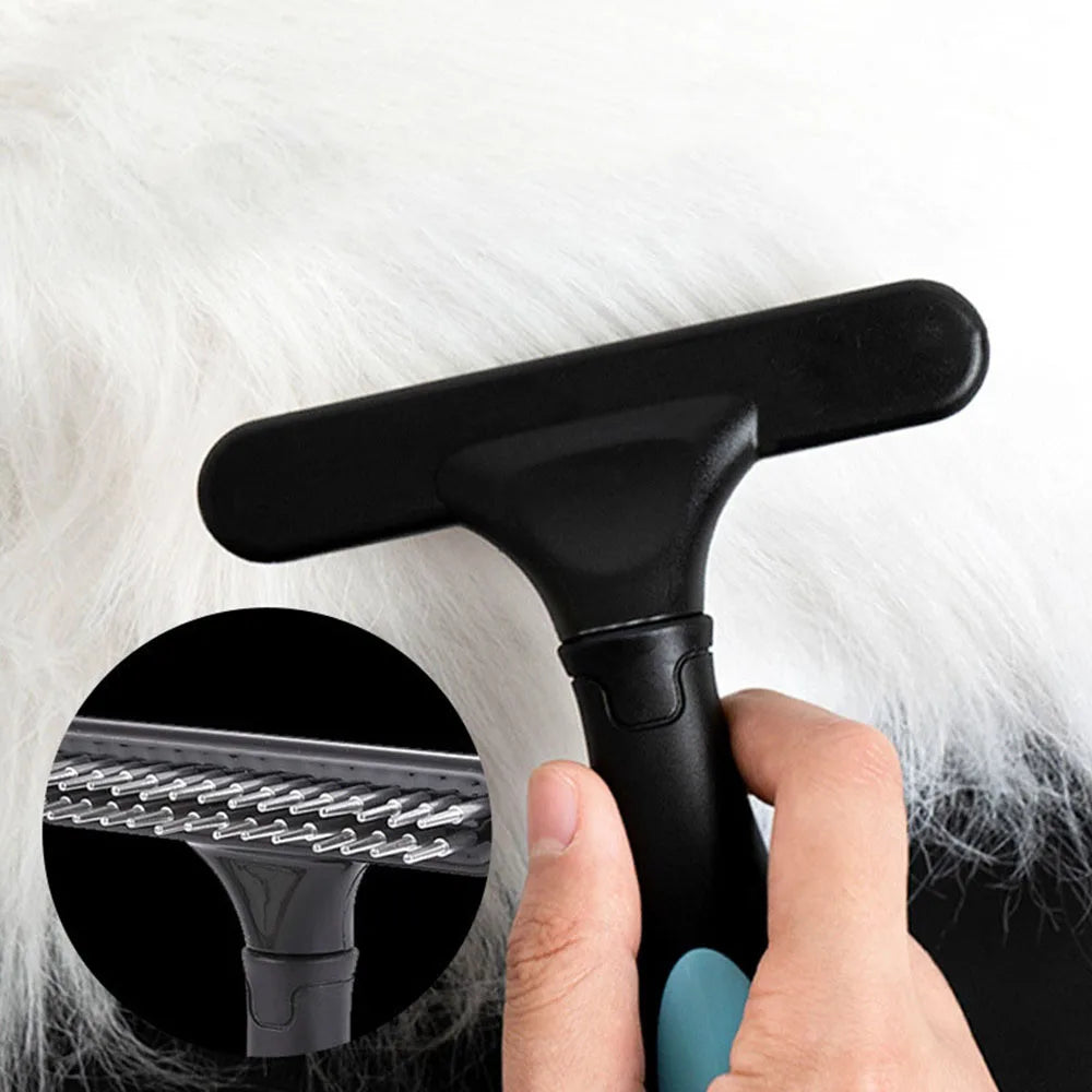 Double Row Pin Undercoat Rake – Deshedding Brush for Dogs & Cats